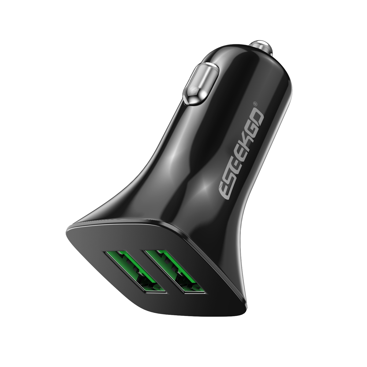 USA STOCK ESEEKGO C-01AB Dual USB-A Car Charger With Retail Package durable lightweight ship in 2 days black