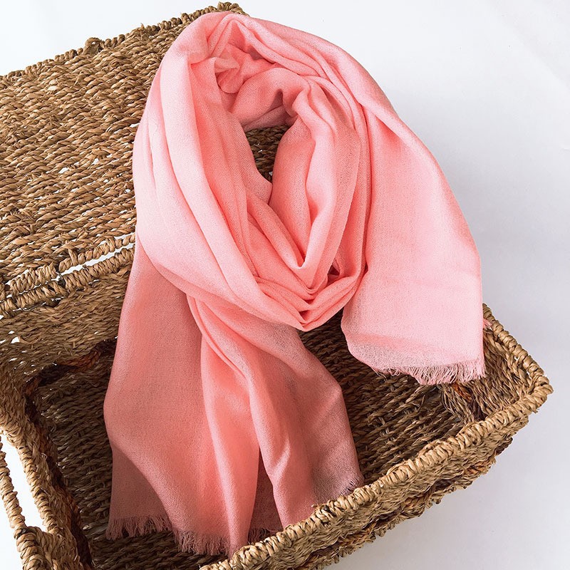 K222 Wool scarf wholesale long women autumn and winter warm decorative neck scarf solid color thin wool scarf