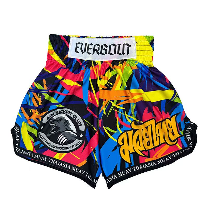 2025 New Muay Thai Shorts Boxing Shorts Fighting Professional Sanda Sports Shorts Men's and Women's Free Fighting Training Shorts