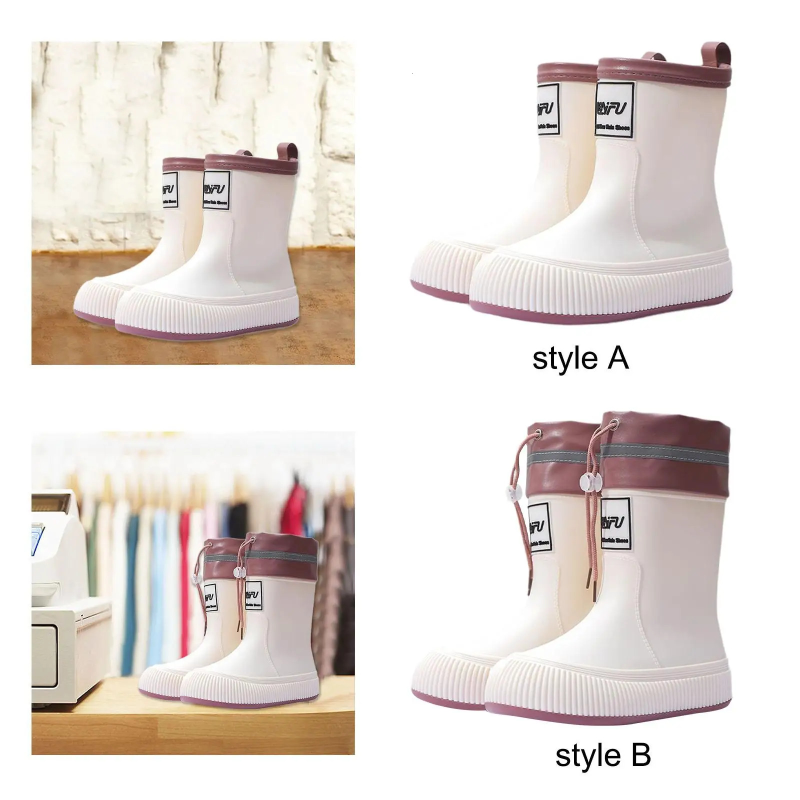 Rain boots are versatile and easy to use for 3536 Wellies shoes Anti slip rain suitable Raining Garden Adult Girls 250317