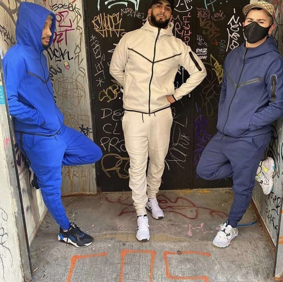 Fashion Same Style Loose Hooded Cardigan Sweatshirt Zipper High Street Top Splicing gift for man