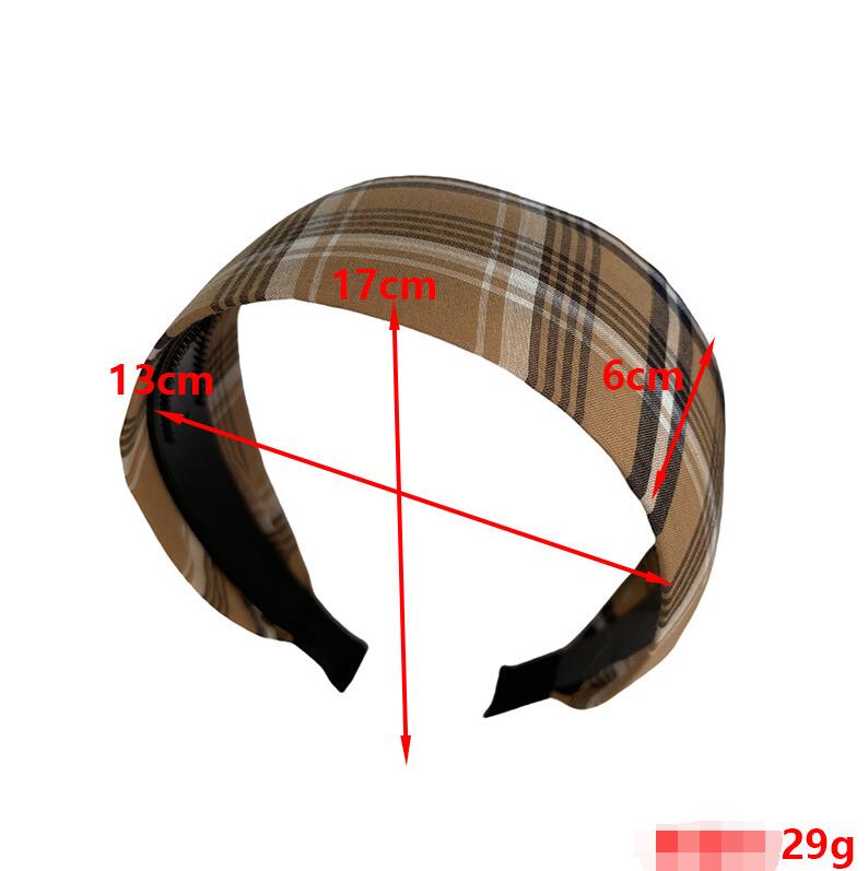 Fashion Plaid Pattern Headbands Hair Bands for Women Girl Elastic Tiaras Sports Fitness Summer Head Wrap Outdoor Lovers Gift Motion Jewelry Top
