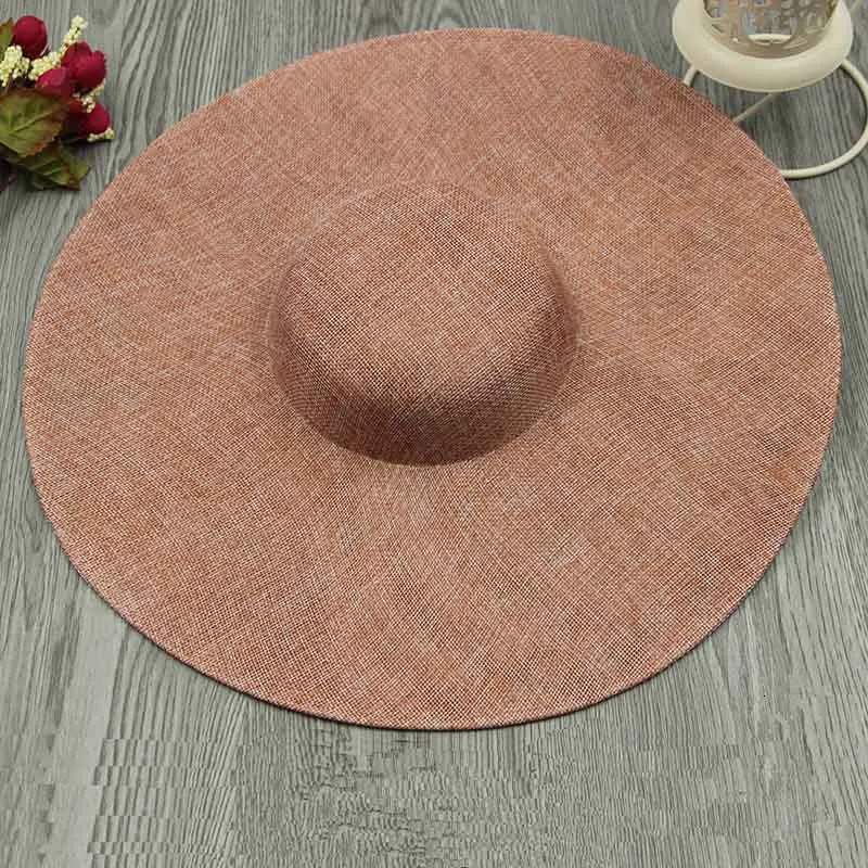 Ladies Fascinators Millinery Hat Base Party Wedding Sinamay Hat White Wide Brim Fedora kentucky Headpiece Hair Accessories 250324