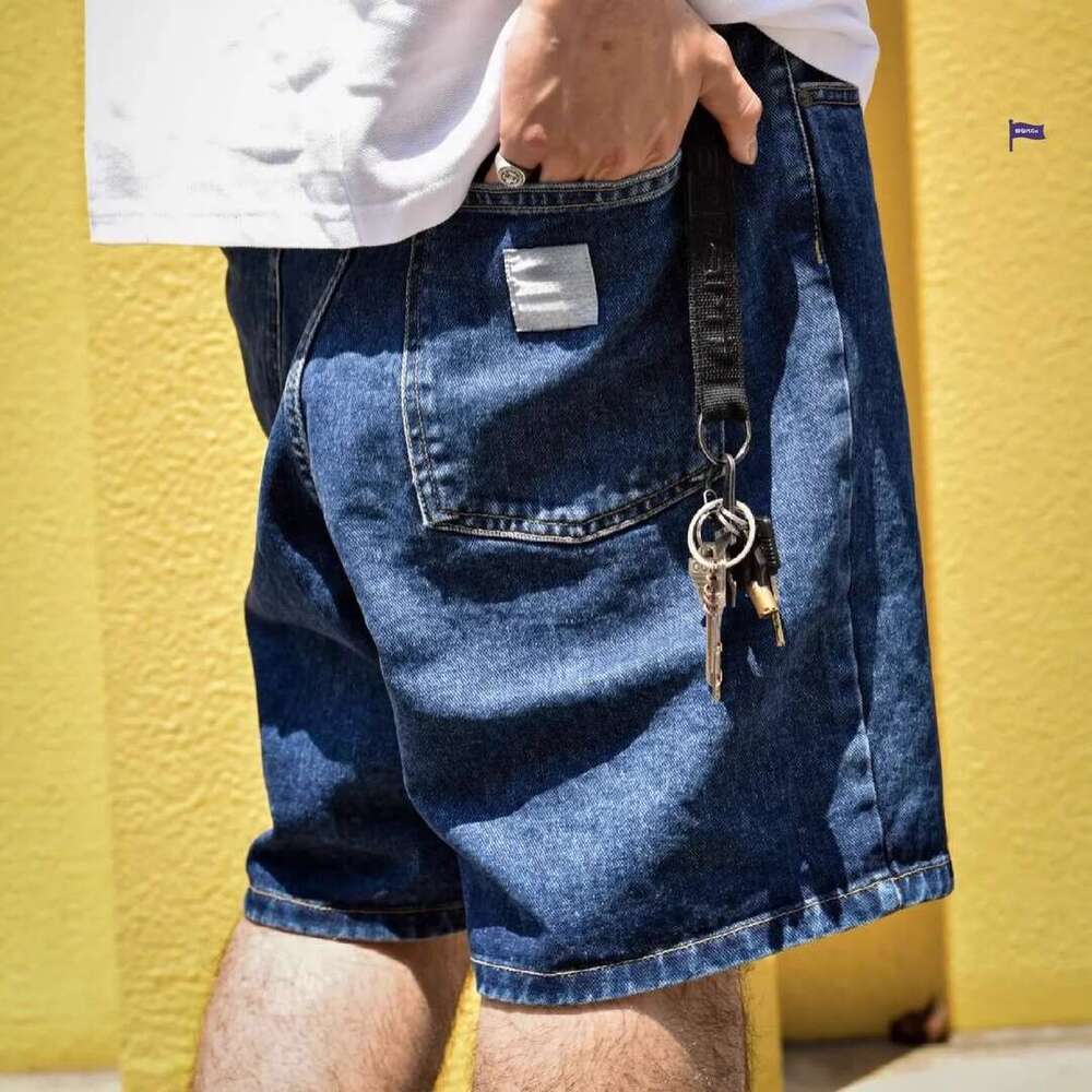 Wash Loose Light Blue Denim Shorts B5