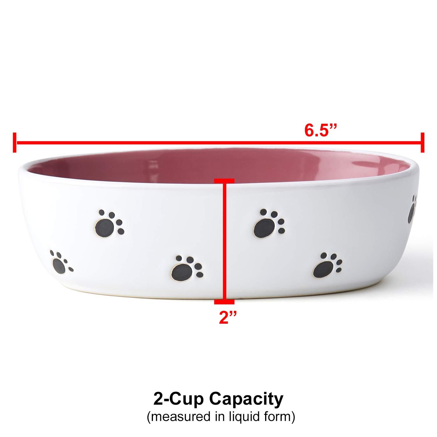 Cat-Friendly Washable Ceramic Food Bowl Silly Cat Logo, Durable 2 Cups Size, Perfect for Basin Use