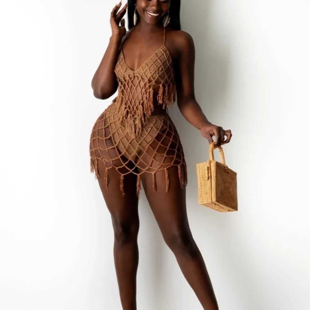 Womens handmade crochet bikini sexy beachwear womens swimsuit womens swimsuit plus size bikini set swimsuitXJ250324