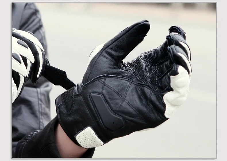 Motorcycle Gloves Leather Glove Street Motorcycle Motocross Racing Windproof breathable M-XXL 250324