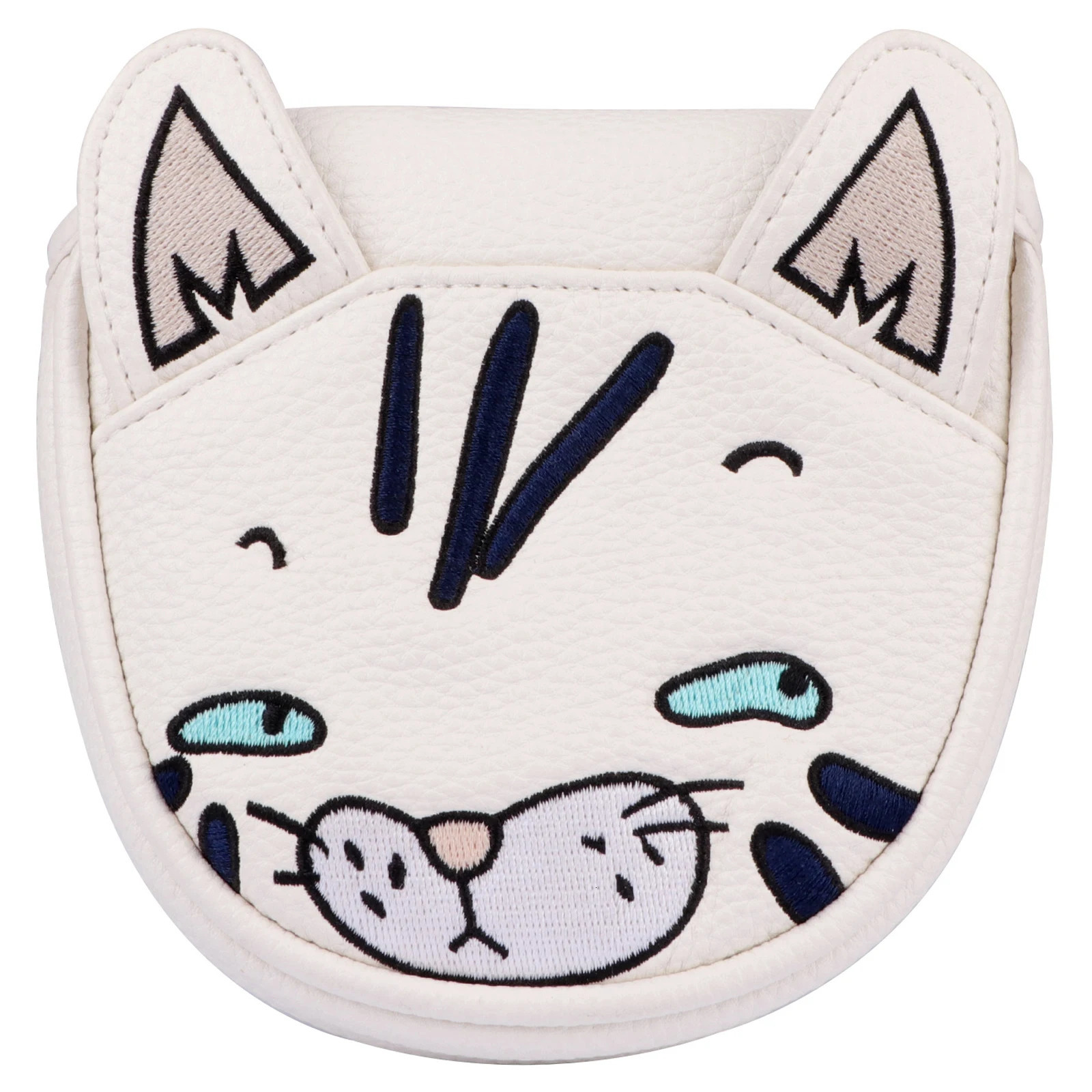 Golf Headcover Cat Head Cover for Driver Fairway Hybrid Putter PU Leather Protector Magnetic Closure 250314