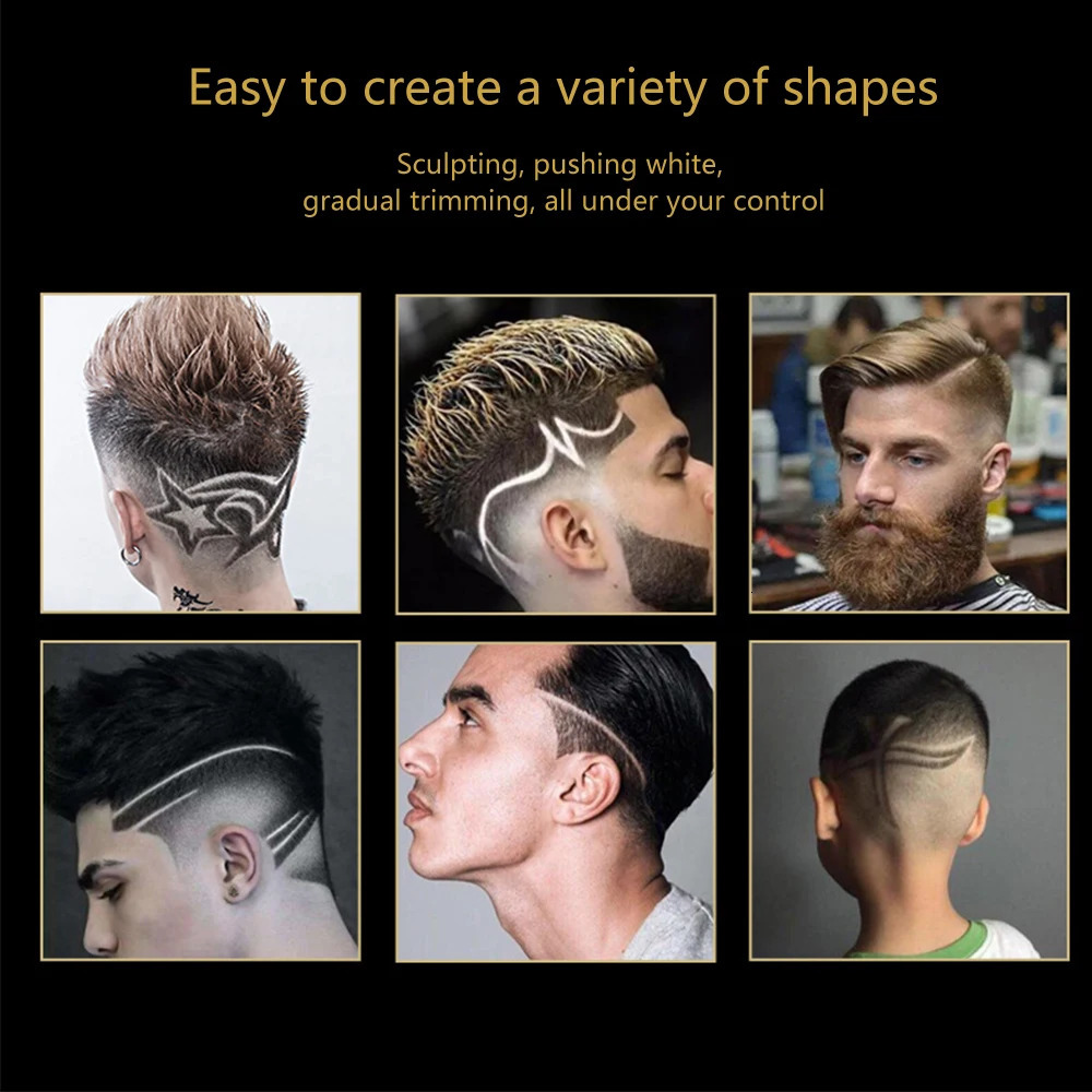 Kemei Full Metal Hair Trimmer For Men Beard Trimmer Professional Hair Clipper Electric Razor Rechargeable Hair Cutting Machine 250324