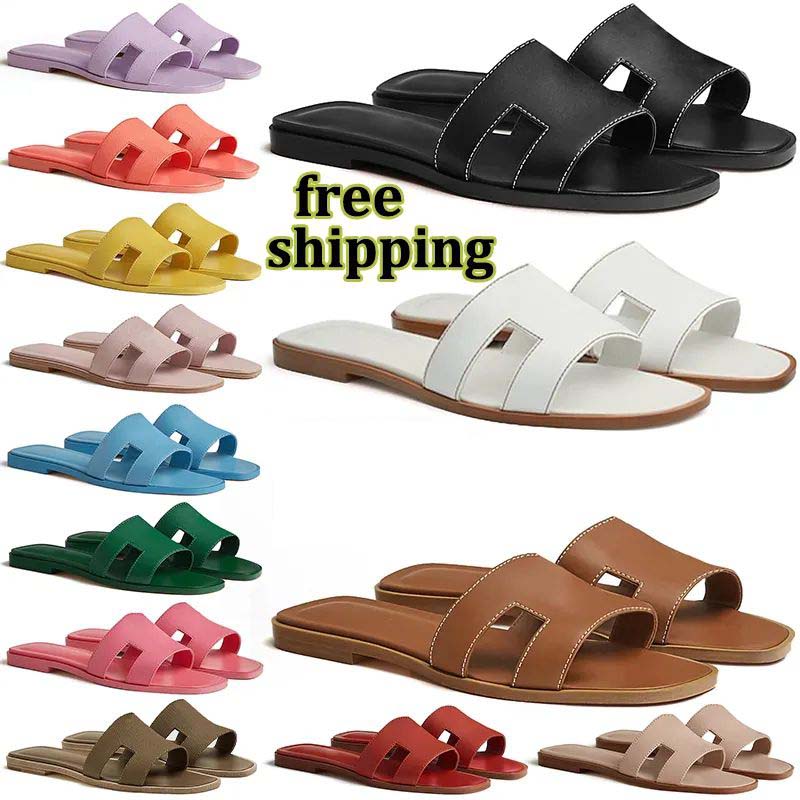 Top Quality Beach Slippers Classic Flat heel Summer Lazy Designer fashion Cartoon Big Head flops leather lady Slides women shoes Hotel Ladies sexy Sandals