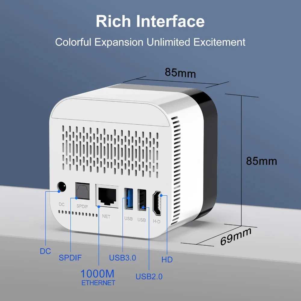 WOOPKER H96 MAX H728 Smart TV Box Android 14 Allwinner Eight Core 8K Wifi6 BT5.0 Media Player Google Voice Assistant Settings Top Box X250325