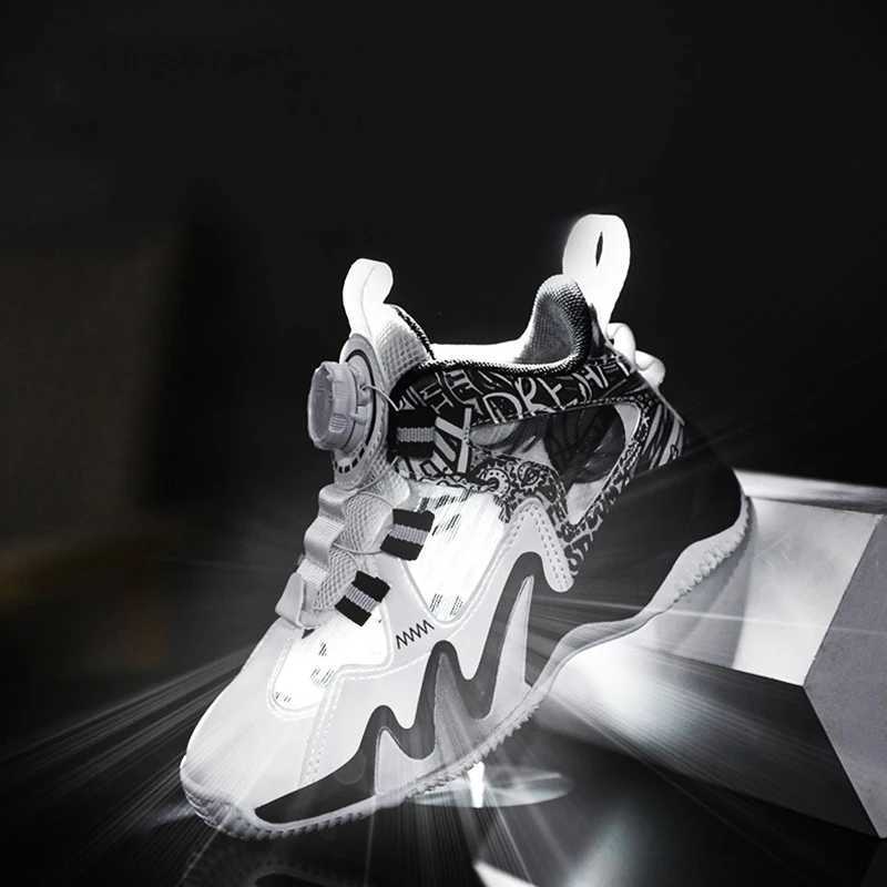Fashion Childrens Sports Shoes 2025 New Arrival Childrens Basketball Shoes Casual Sports Shoes Boys and Girls Breathable Fitness Coach W250324