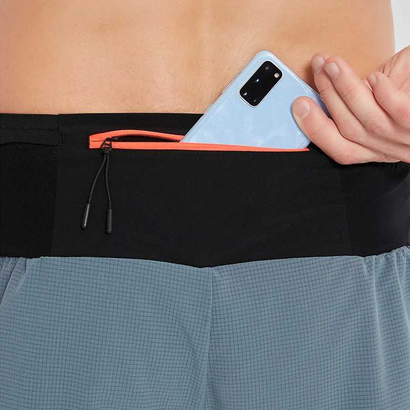 (XS-3XL) Mens Fast Dry Marathon Running Shorts with Back Zipper Pocket Single Layer Sports Training and Fitness Shorts W250324