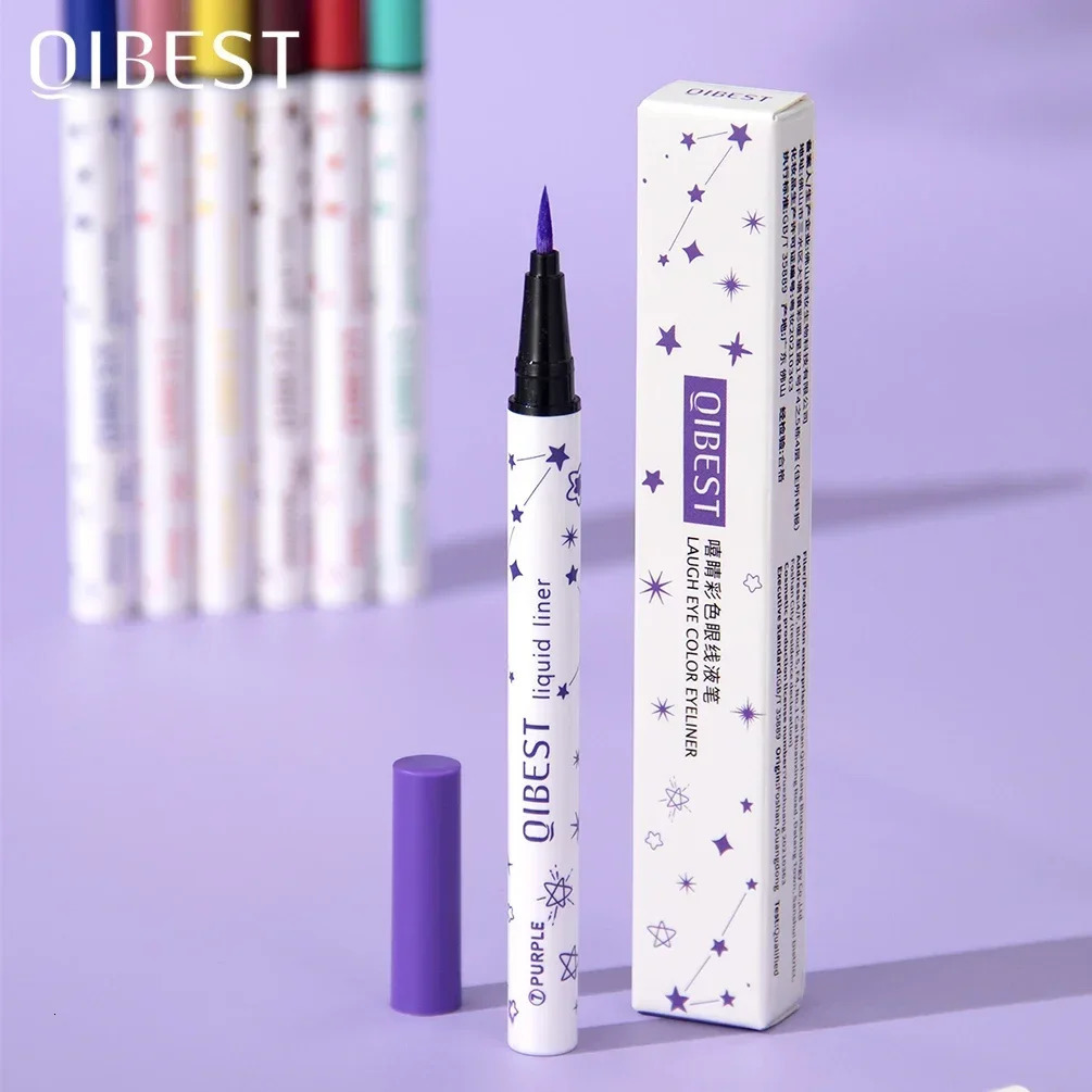 12 Colours Colourful Eyeliner Liquid Waterproof Matte Liquid Eyeliner Pen Long Lasting Green Yellow Purple Blue White Eye Liner 250324