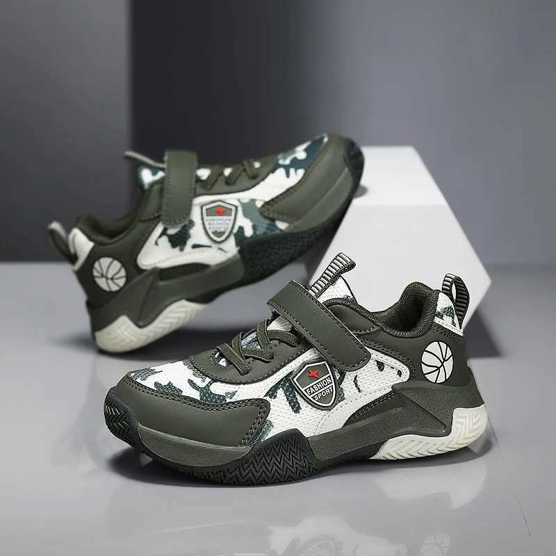 Camouflage childrens tennis fitness and leisure sports shoes boys and girls basketball climbing coach teenagers 4-season jogging shoes W250324