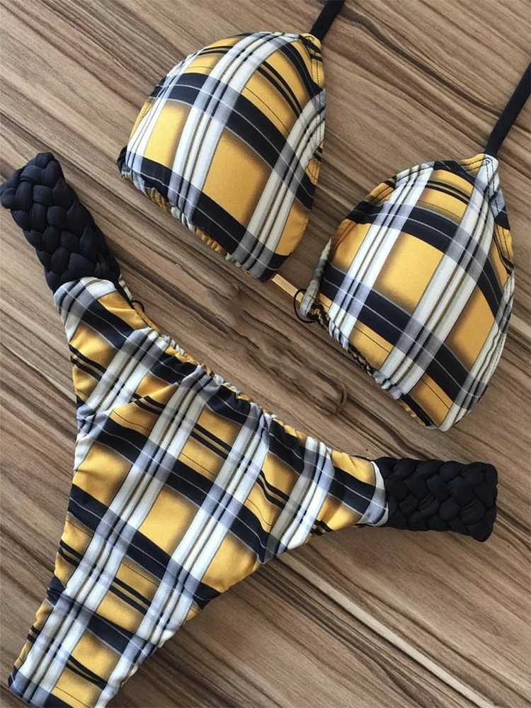 Sexy floral print bikini 2023 fashionable summer bather swimsuit bandage swimsuit womens suspender bikini set two-piece set newXJ250324