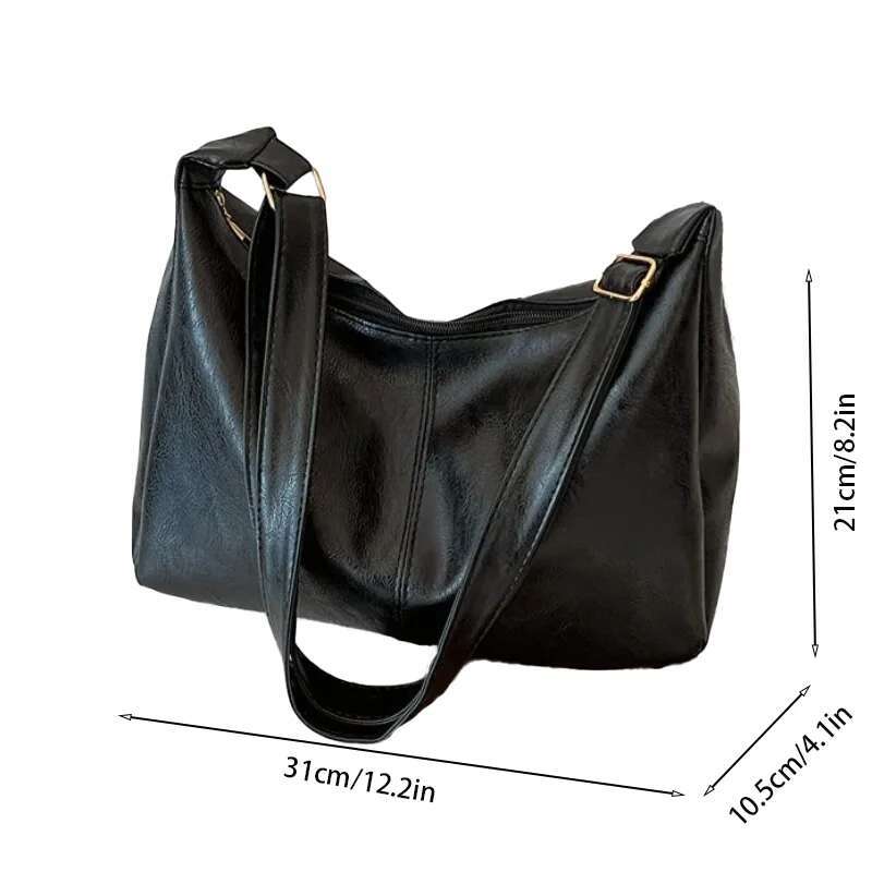 2025 New Leather Commuter Retro Leisure Handbag Designer Fashion Women's Crossbody Bag Texture Large Capacity Temperament5
