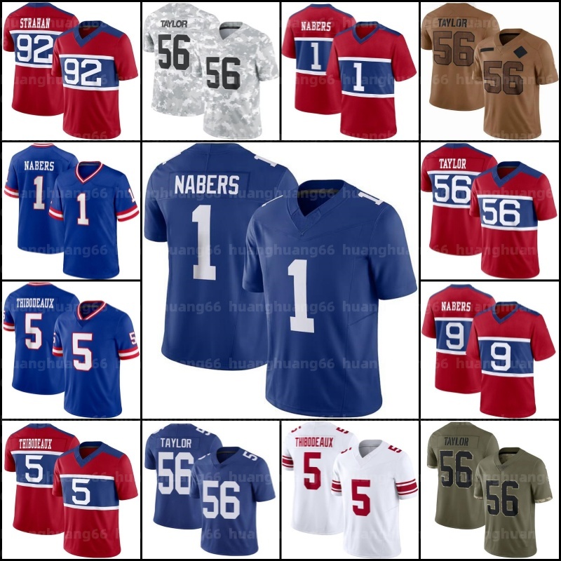 Jaxson Dart Russell 1 Malik Nabers Wilson Abdul Carter Brian Burns Kayvon Thibodeaux Football Jersey Dexter Lawrence II Taylor Deonte Banks Michael Strahan Manning