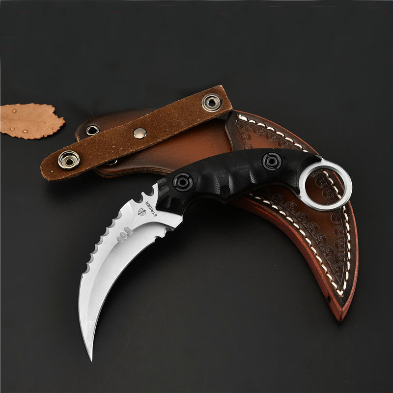Karambit Shadow K sheath G10 handle D2 claw knife outdoor knifes small claw knifes sharp outdoor camping tactical knife