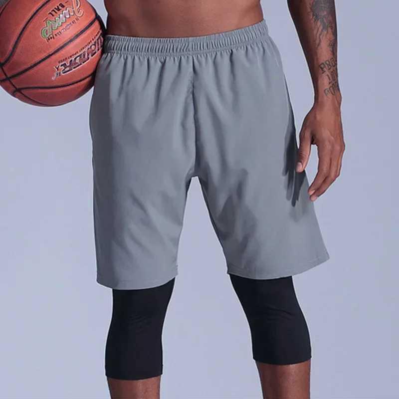 2 mens double running sweatshirts with pockets marathon training shorts and breathable fitness pants W250324