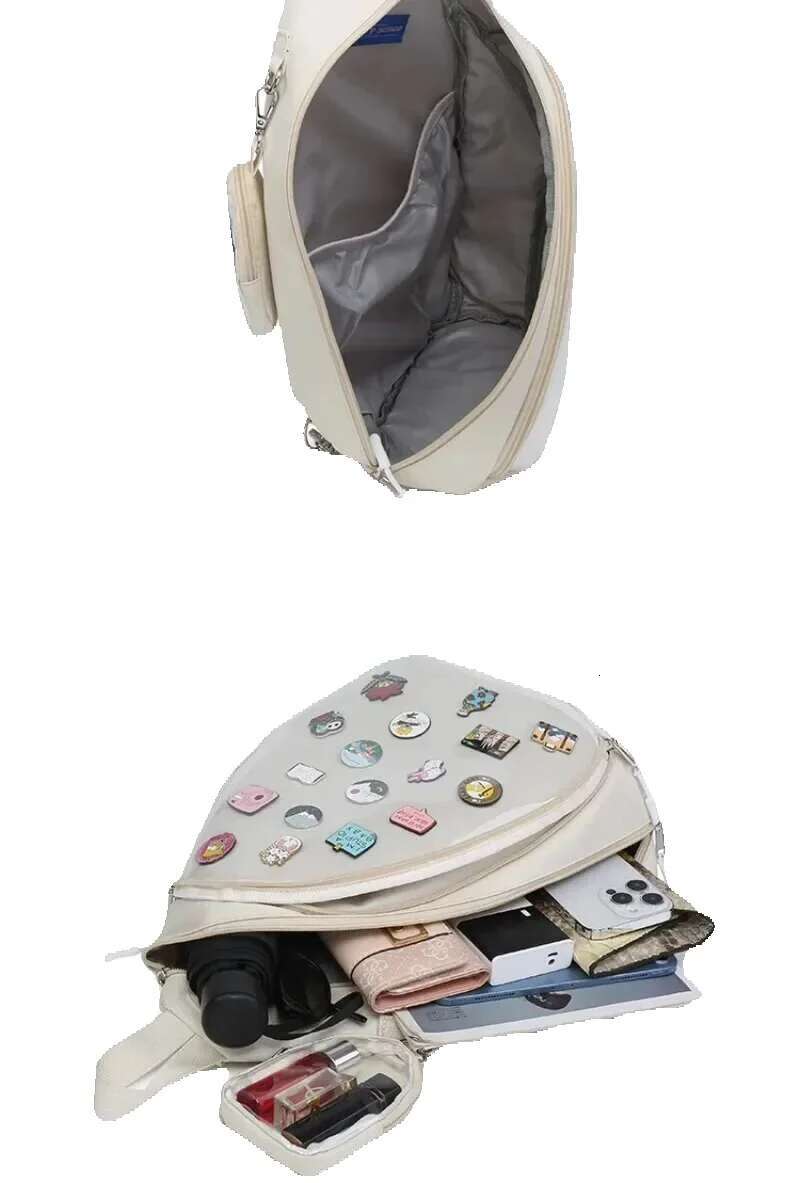 Ita 2025 New Display Canvas Shoulder Bag Fashion Casual Transparent Chest Bags For Women High-Capacity Crossbody Bolso