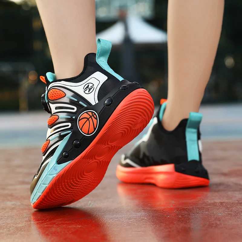 Childrens shoes boys casual leather sports shoes childrens fashionable basketball shoes high foot protection sports shoes childrens coach W250324