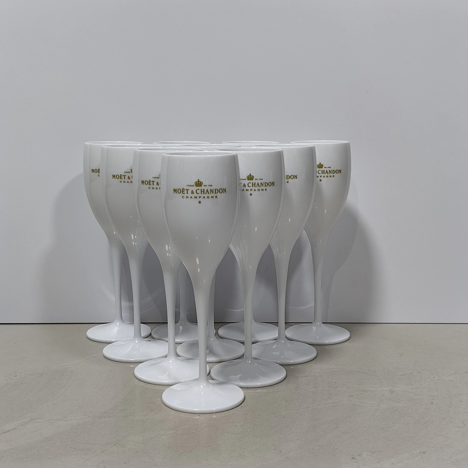 12pcs flute plastic champagne glasses wine goblets white drinking suitable for bars clubs restaurants home parti 250325