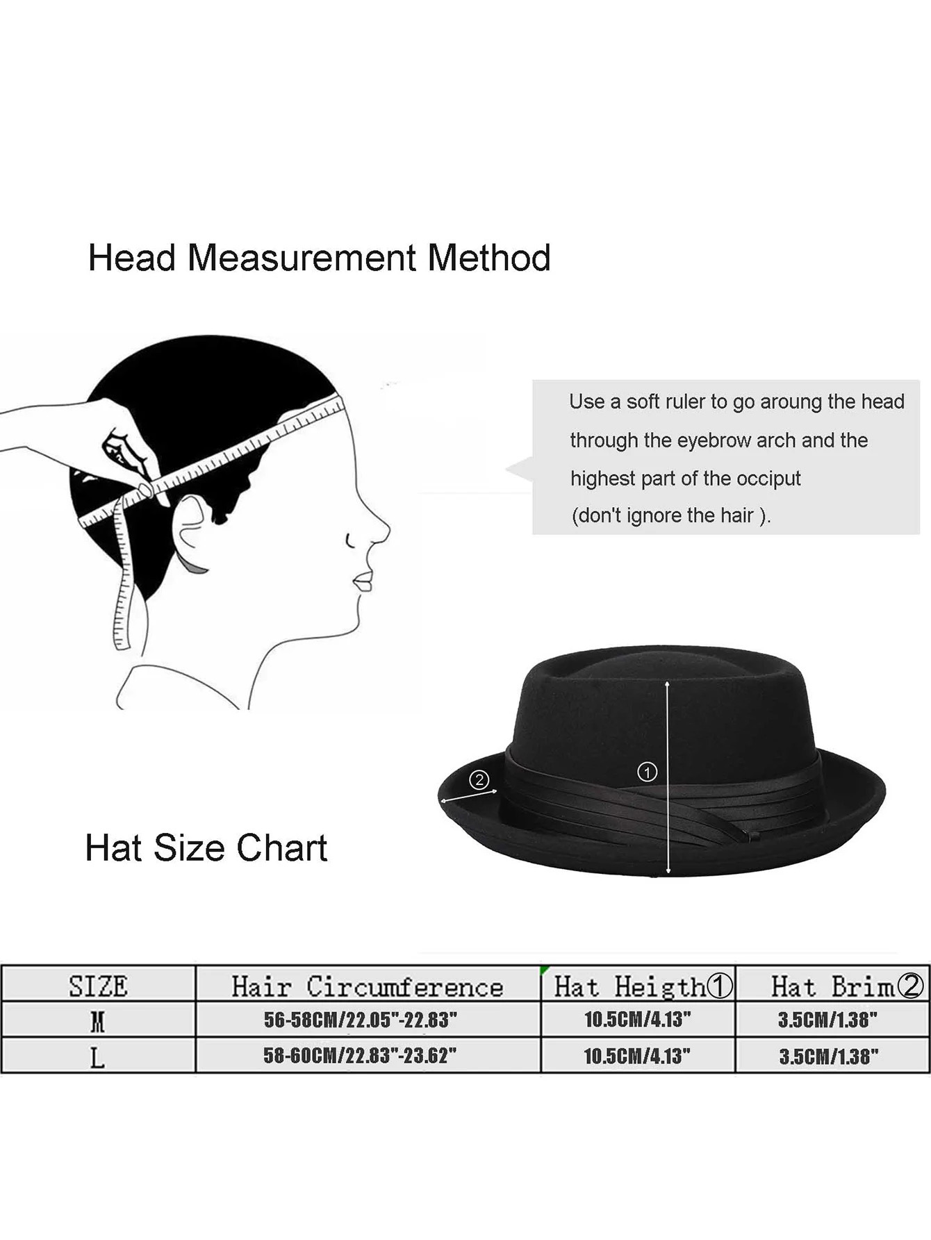 Womens Foldable Pork Pie Fedora Hat Width Brim 100% Wool Felt Pork Skin Hat Church Jazz Ribbon 250322