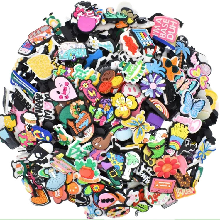 1000 styles bulk shoe part accessories clog charms decoration buckle pin button DIY shoe flowers stocks