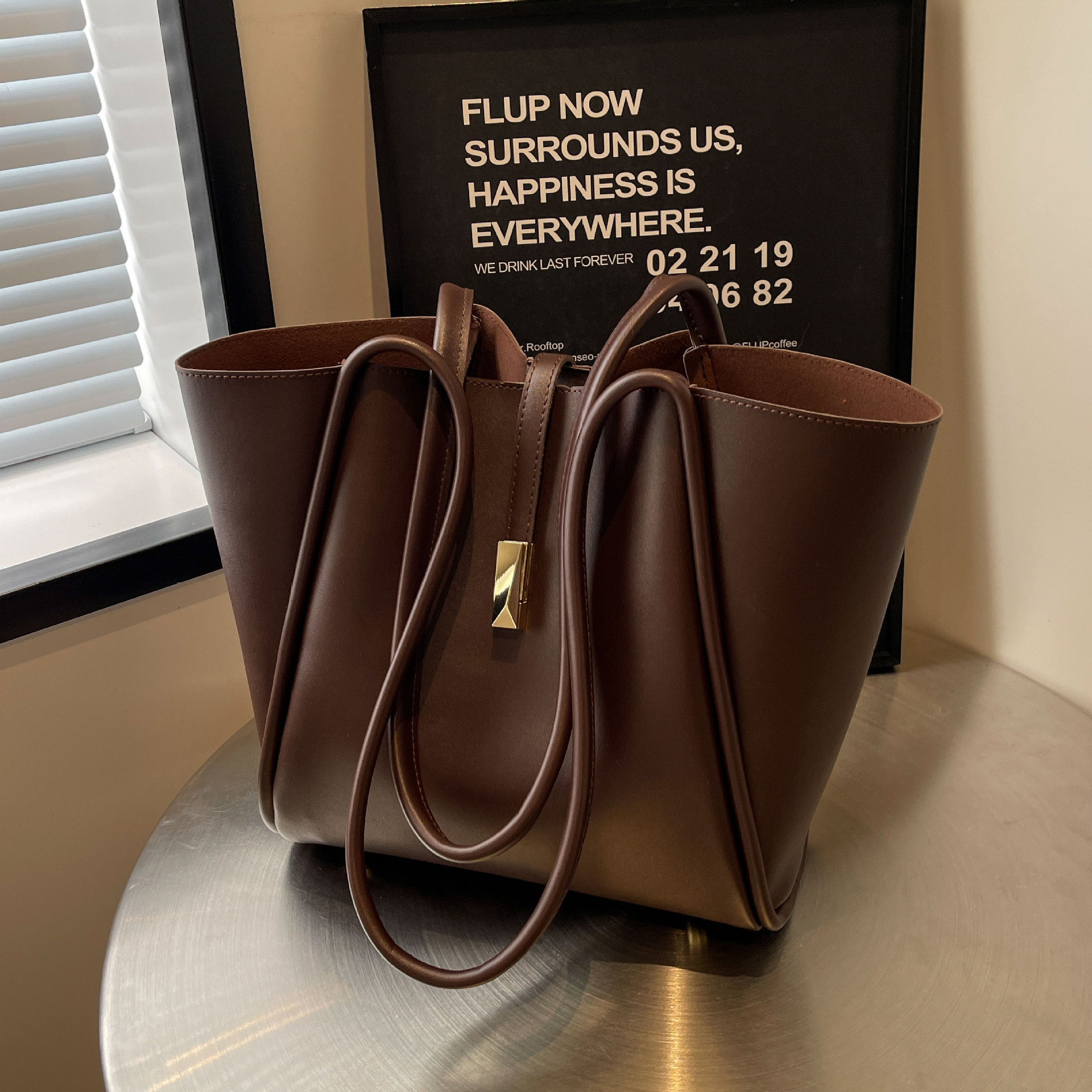 Vintage Advanced Sense Of Large Capacity Women's 2025 New Fashion Simple Tote Shoulder Underarm Bag