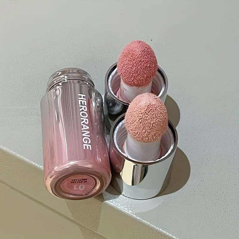 Herorange Liquid Blush Stick with Sponge Tip Suitable for Lips and Cheeks Waterproof and LongLastingC olorC orrectionS uitablef orA llS kinC 250324