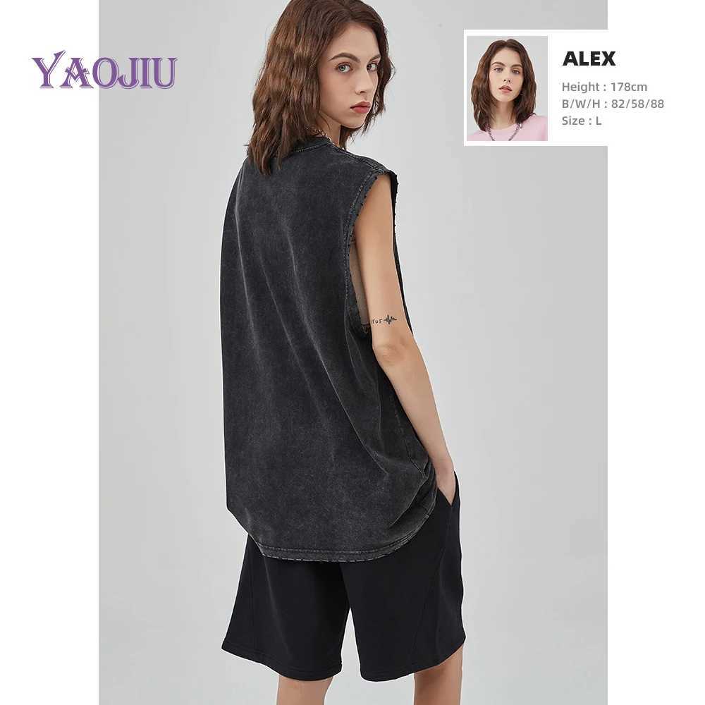 Y2K Womens Tank Top 100% Cotton Retro Black Mens Clothing Hip Hop Punk Rock Sleeveless T-shirt Gothic Tank TopT250325