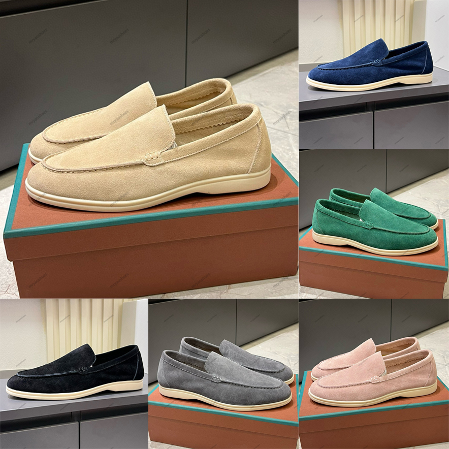 Newest Designers Men Women Shoes Loafers Top Quality Dress Shoes Real Leather Round Toes Flat Heel Low Heel Solid Slip-On Factory Footwear Shoes 34-46 With Box