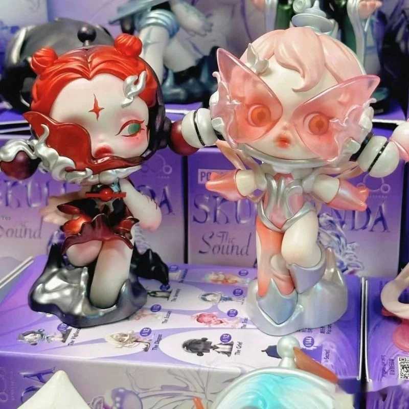 Pop Mart Skullpanda Sound Series Super Cute Blind Box Error Caixa Action Characters Childrens Toys Christmas GiftsT250325