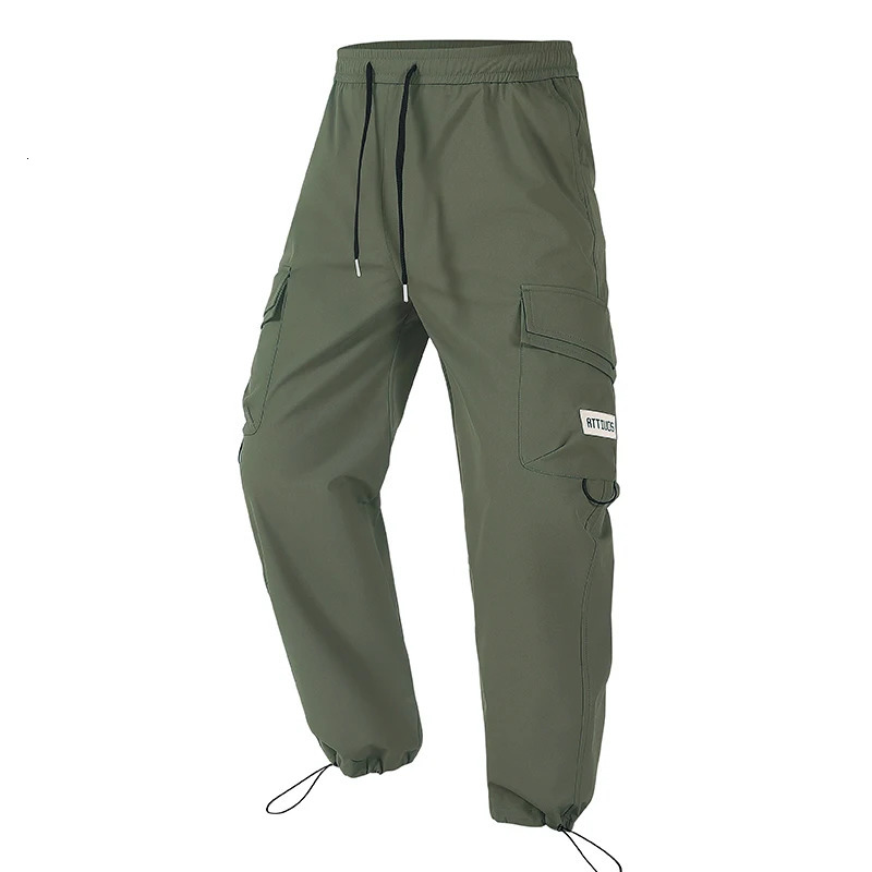 Commodity pants for men fashionable jogging multi pocket Korean hiphop streetwear high street handle mens outdoor hiking 250322