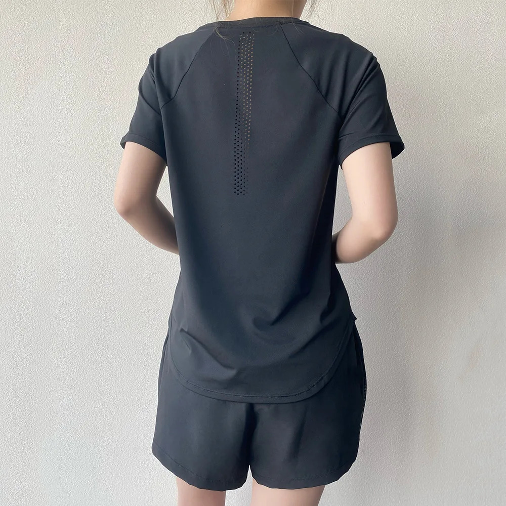 Sportswear Woman Gym Yoga Clothes Women T-Shirt Short Sleeve Quick Dry Fitness Top Breathable Running Shirt Yoga Wear 250324