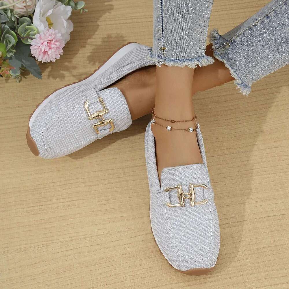 Women's loafers fashionable versatile solid color women's high quality spring and autumn casual flat shoes