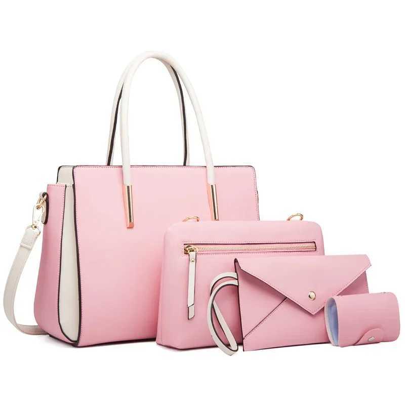 Travel 2024 Designer Bag 4-piece Set Womens Shoulder Bag Candy Color Hard PU Leather Elegant Womens Wallet and Handbag Z250324