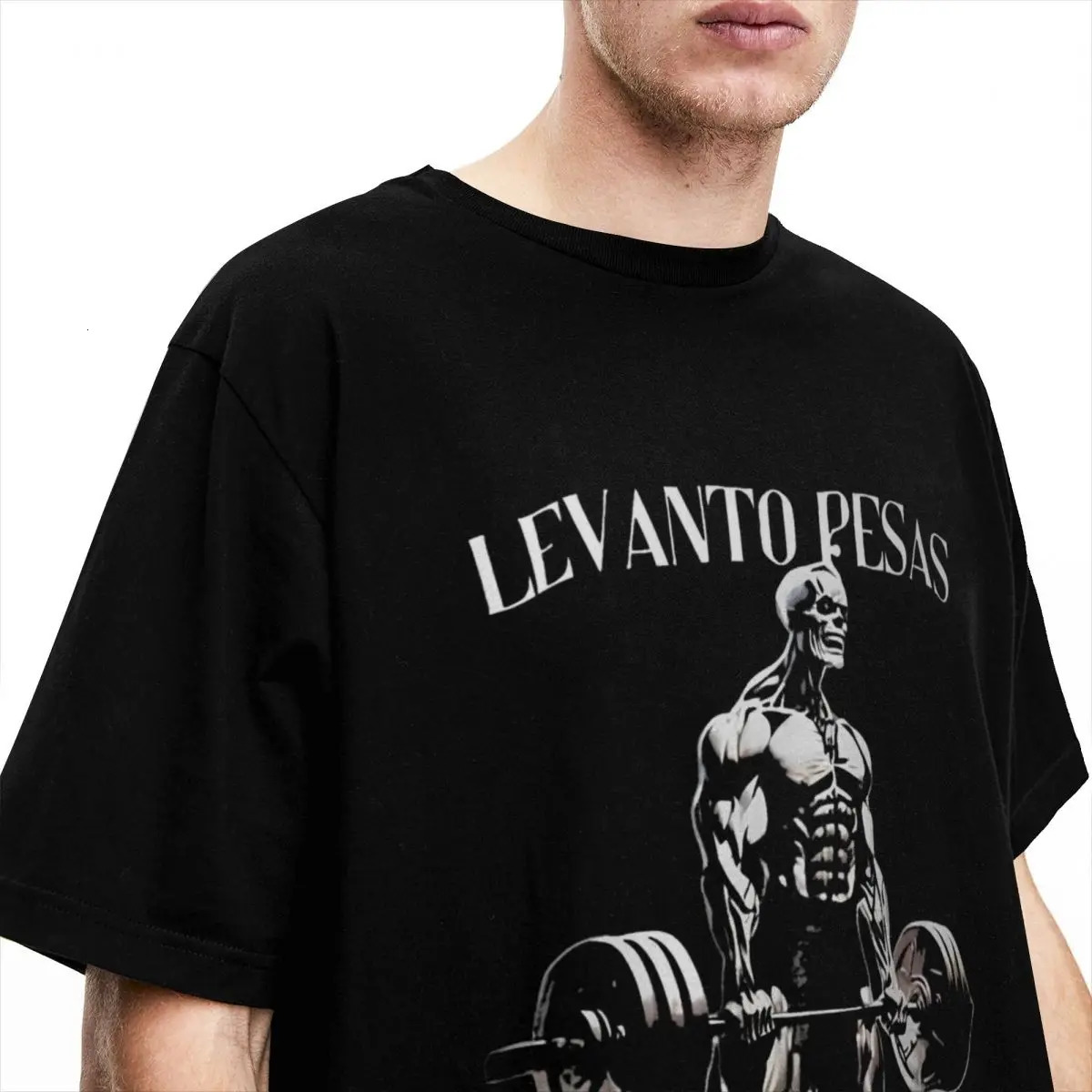 Haikyuu T-Shirt Calacas Chidas Gym Cotton T-Shirts Levanto pesas porque culos ni uno Fashion Tshirt Men Summer Y2K Loose Tees 250324