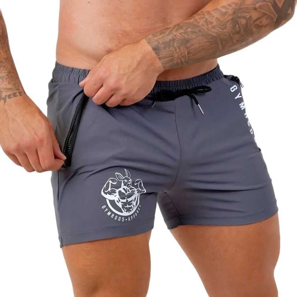 Running shorts mens summer gym fitness and fast drying Bermuda mens beach shorts swimming trunks jogging training bottom W250324