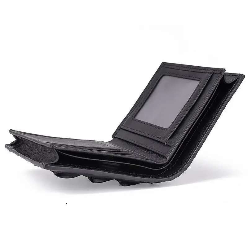 New Fashion Business Men's Alligator Wallets Crocodile Genuine Leather Short Organizer Wallet Boy Brand Card Holder Purse