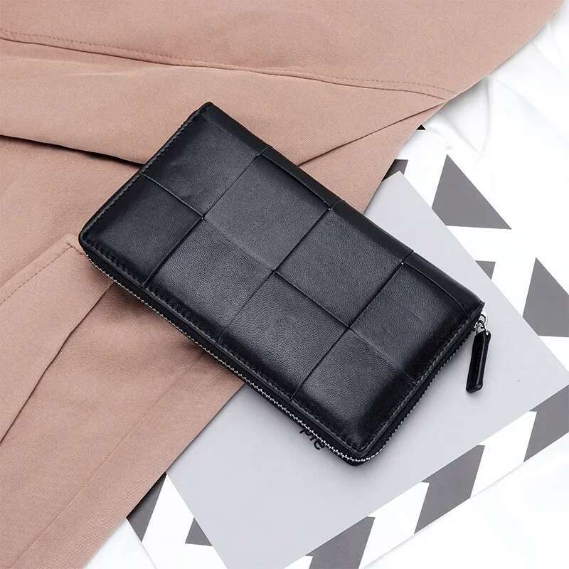 2024 New Fashion Genuine Women Long Wallets Real Leather Female Brand Design Clutch Girl Lady Gift Cash Purse