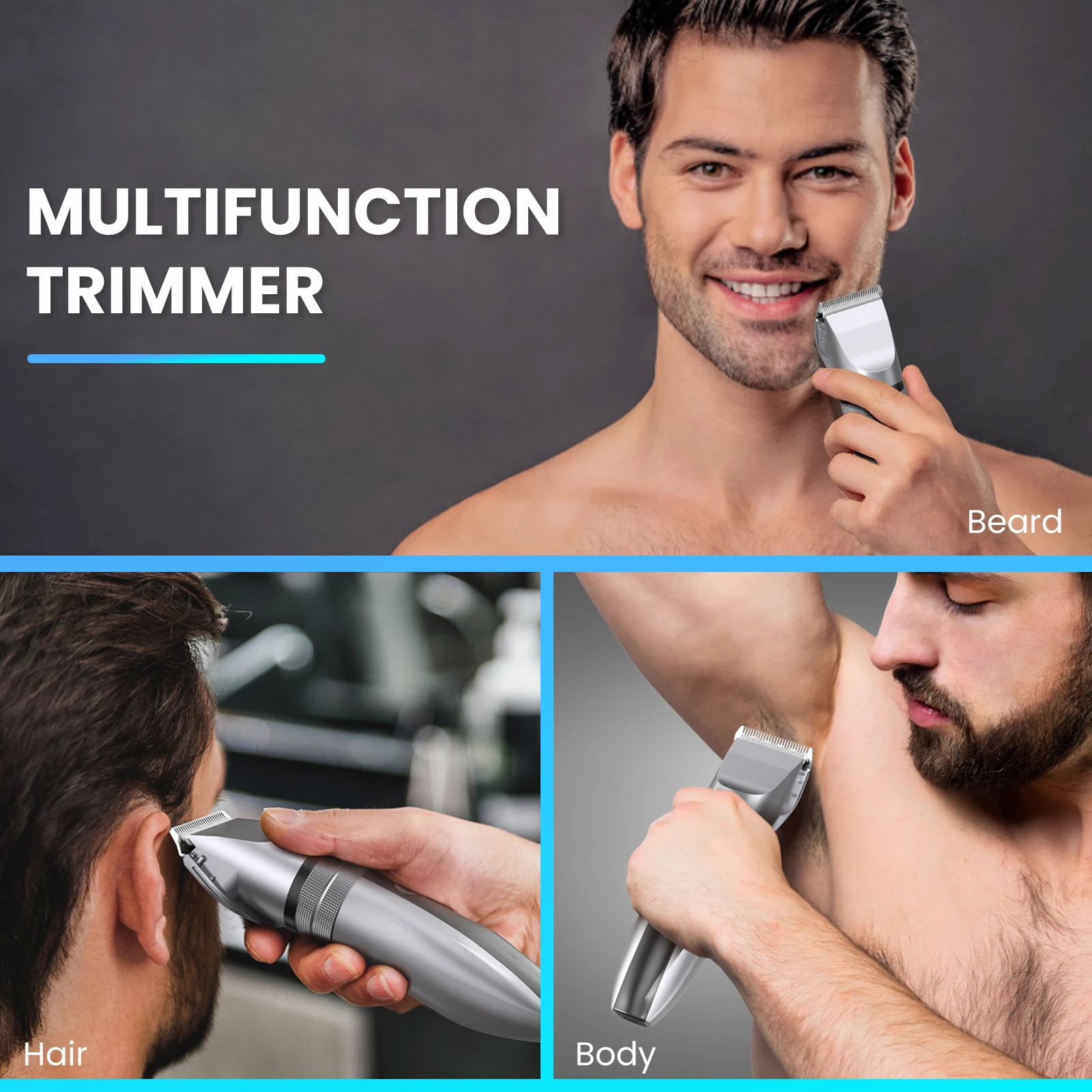 Mens Hair Clippers Professional Kit 5-gear Adjustable Hair Electric Trimmers For Men Adults Kids Cordless Hair Cutting Machine 250324