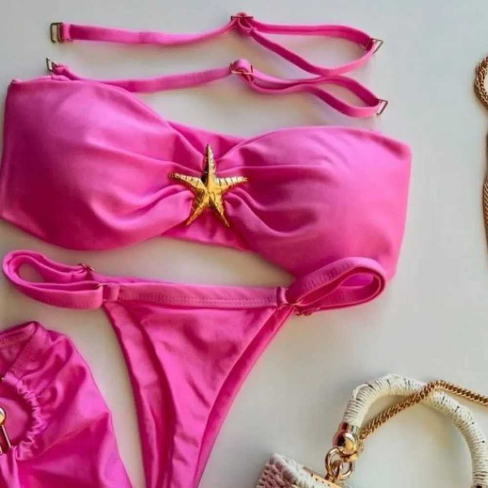 New Bikini Womens Star Split Swimsuit Sexy Adjusteab Tight SwimsuitXJ250324