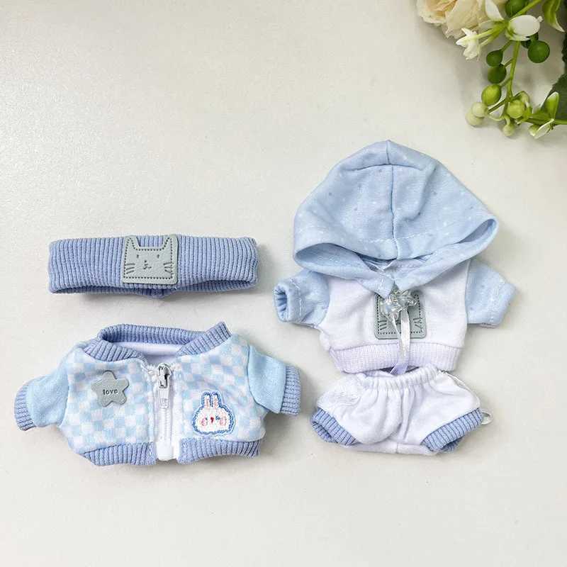 Suitable for Labubu V1 V2 suitable for Baoao clothing fashionable sportswear doll clothing color matching hoodies doll accessoriesXJ250324