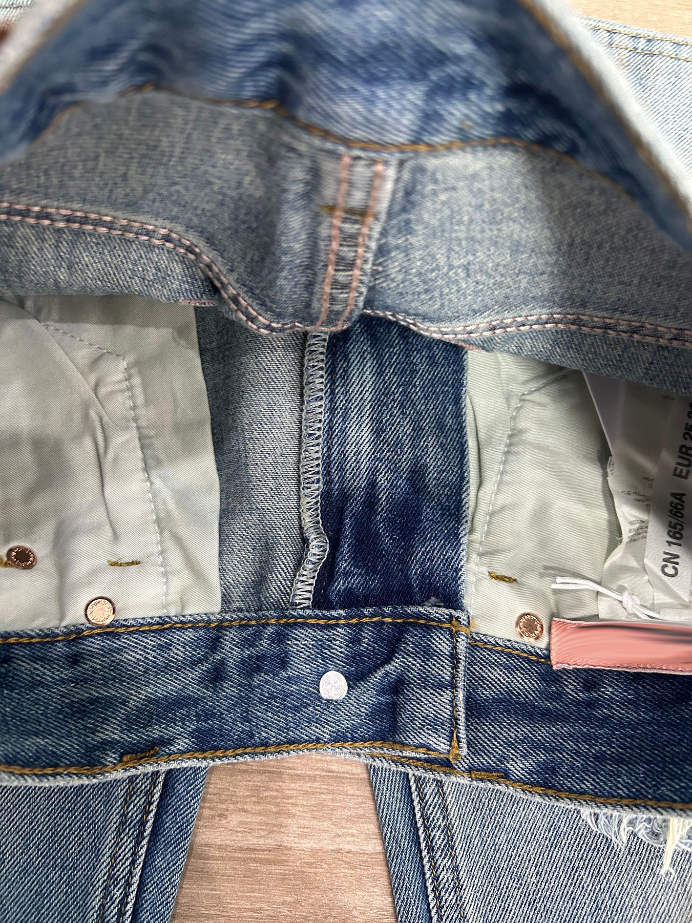 womens Nordic minimalist high waisted loose straight leg dirty pants nostalgic ripped jeans Z260313