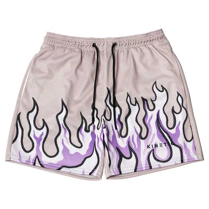 2024 New Flame Pattern Mens Basketball Shorts Breathable for Women Quick Drying Training Shorts Running Gum Sports Bottom Fabric W250324