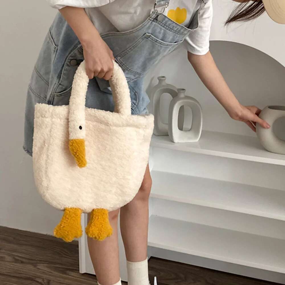 Cartoon Goose Plush Handbag For Women Soft Tote Casual Girl Cute Shop Bolso Ladies Shoulder Fashion Duck Crossbody Bag