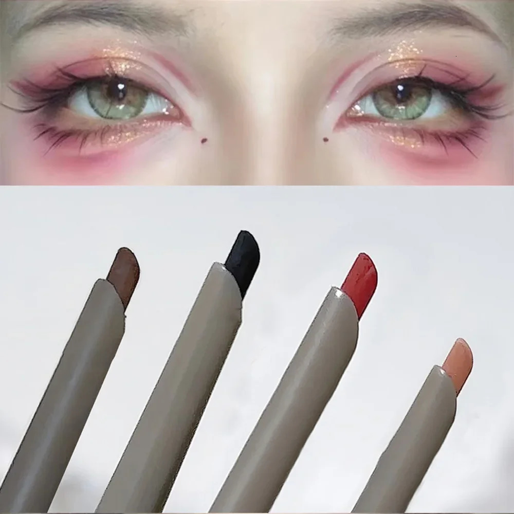 Sexy Rose Red Eye Liner Pencil Natural Matte Wine Red Lying Silkworm Eyeliner Easy To Color Waterproof Eye Make Up Cosmetics 1pc 250324