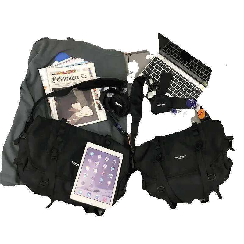 Tilorraine Trendy Locomotive Covered Messenger 2022 Japanese Korean Street Leisure Single Shoulder Crossbody Bag Unisex